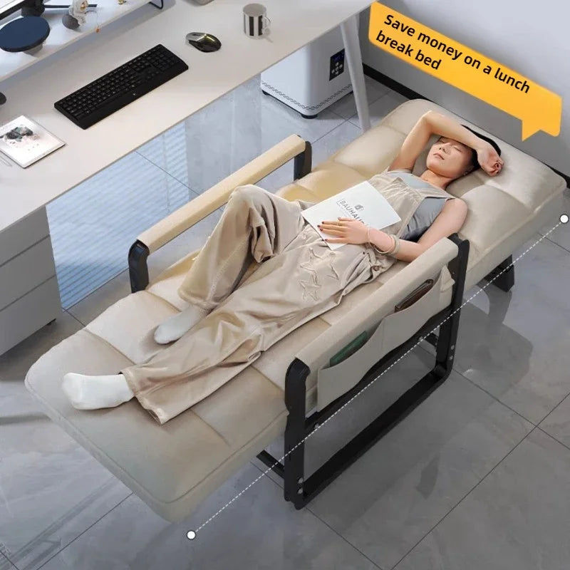 Reclining chair office lunch break folding chair computer chair can sit and lie down dual-purpose lazy sofa chair with backrest - Buy online at  Vibe In Cart.