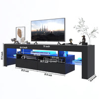 LED TV Stand for Living Room w/20 Colors Lights & Storage Shelf High Gloss TV Cabinet with Large Drawers for Gameroom/Bedroom - Buy online at  Vibe In Cart.