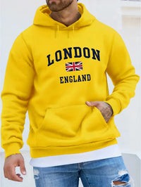 Men's autumn and winter casual and fashionable loose hooded sweatshirt, printed long-sleeved warm pullover - Buy online at  Vibe In Cart.