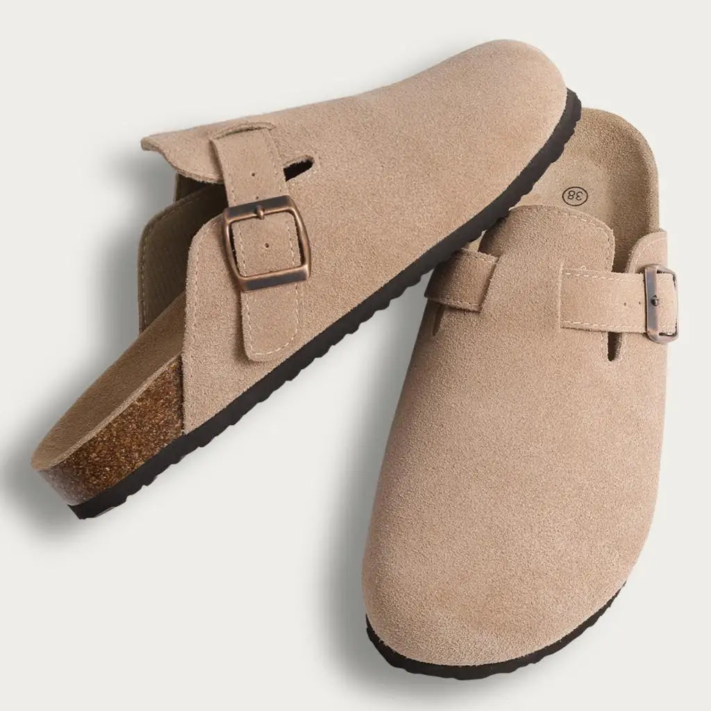 Evshine Men's Cow Suede Clogs with Arch Support Leather Mules Comfort Fashion Potato Shoe Women Cork Footbed Genuine Suede Clogs - Buy online at  Vibe In Cart.