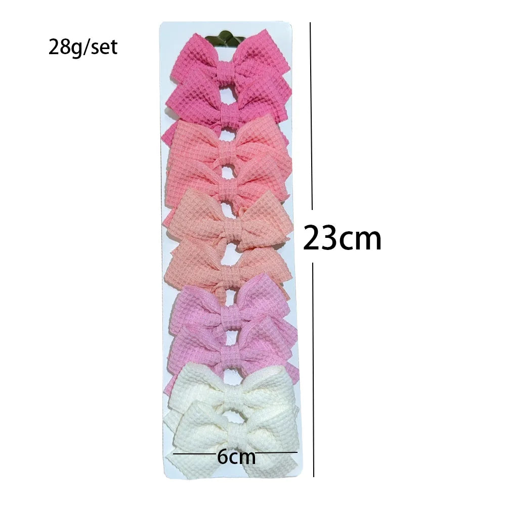 6/10Pcs/Set 2025 Fashion New Cute Ribbon Bowknot Hair Clips for Kids Handmade Baby Girls Hair Accessories - Buy online at  Vibe In Cart.