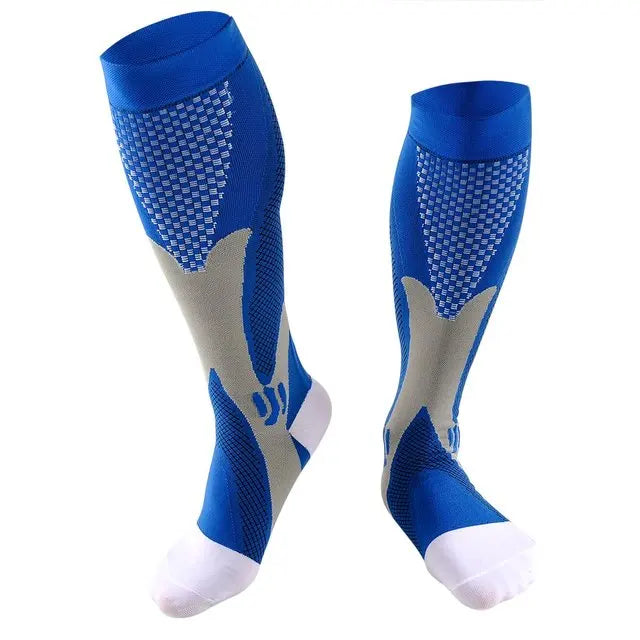 Knee-High Compression Socks 20-30mmHg Nylon Cotton EU36-50 for Men Women