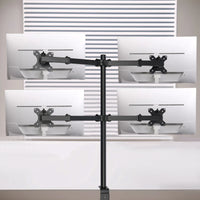 Adjustable Height Monitor Arm for 10-27 Inch Screens with 360 Degree Rotation in Black