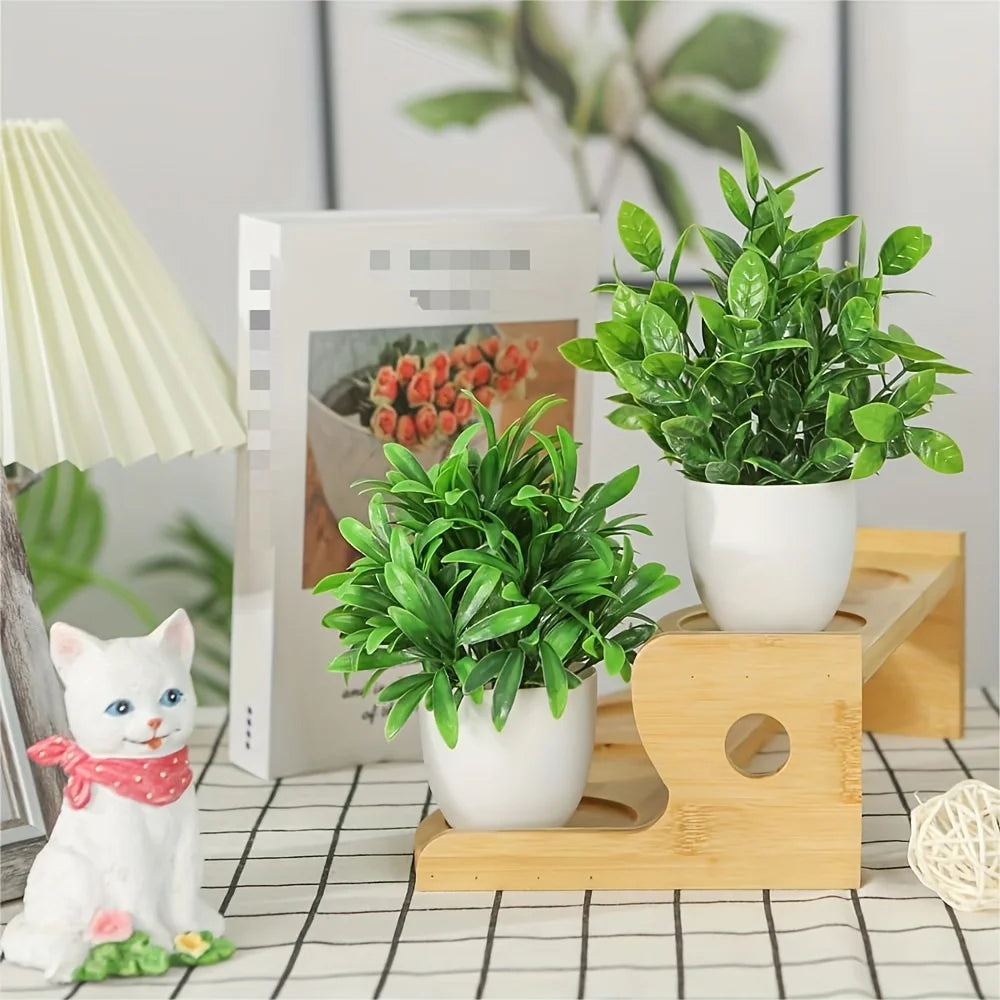 4 Pack Mini Artificial Potted Plants Fake Bonsai Greenery for Home Office Farmhouse Bathroom Shelf Decor Indoor - Buy online at  Vibe In Cart.