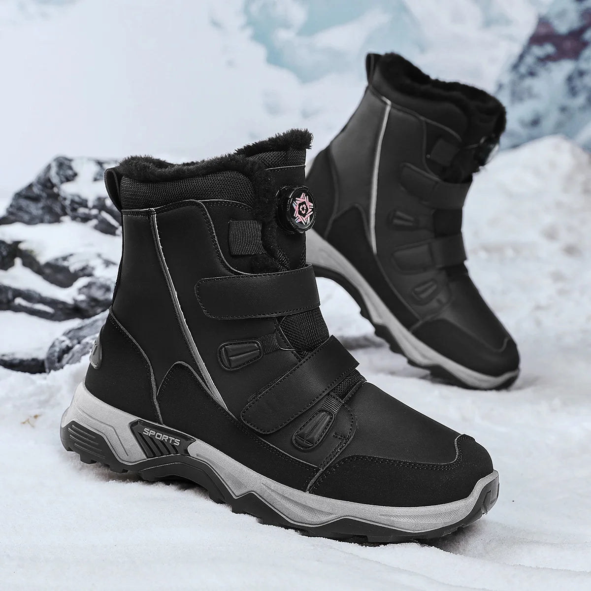 2025 high-top snow boots for men, new winter collection, outdoor leisure, slip-resistant and wear-resistant. - Buy online at  Vibe In Cart.