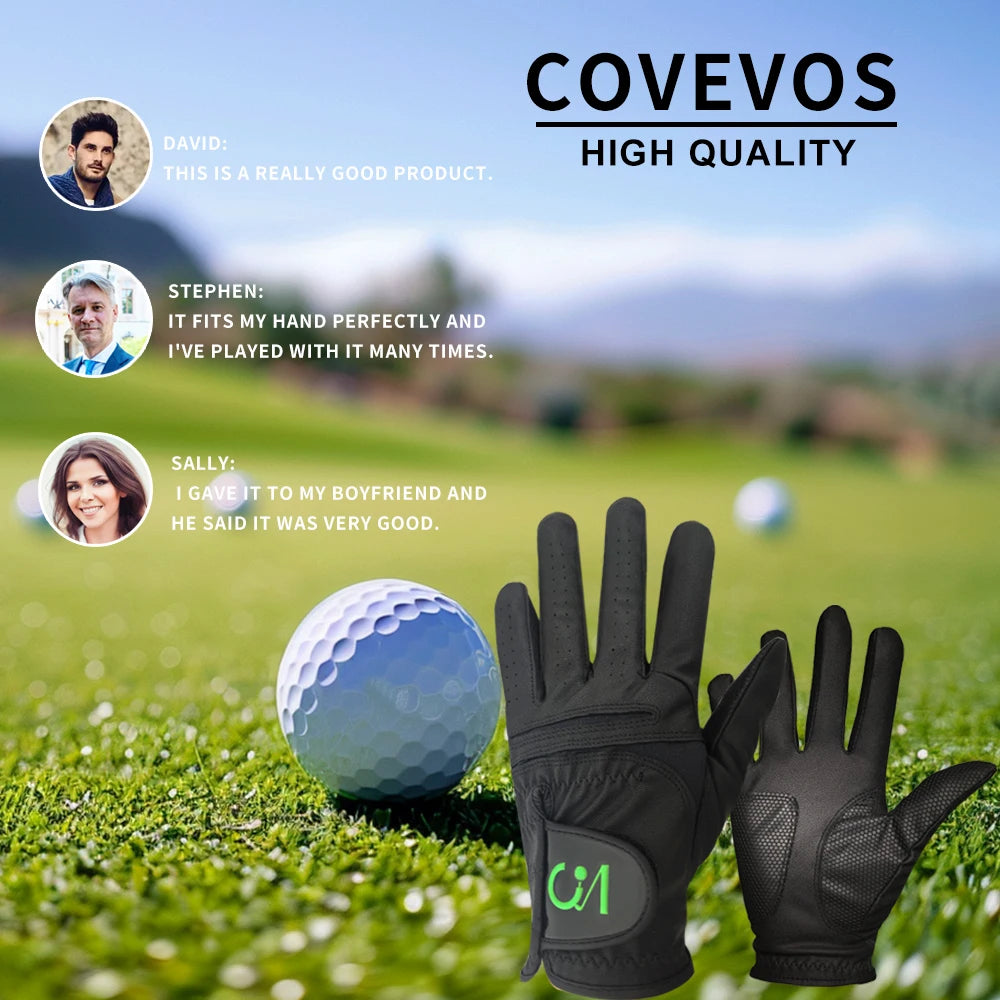 1 PU leather high performance golf glove all weather - black - left/right - Buy online at  Vibe In Cart.
