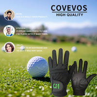 1 PU leather high performance golf glove all weather - black - left/right - Buy online at  Vibe In Cart.