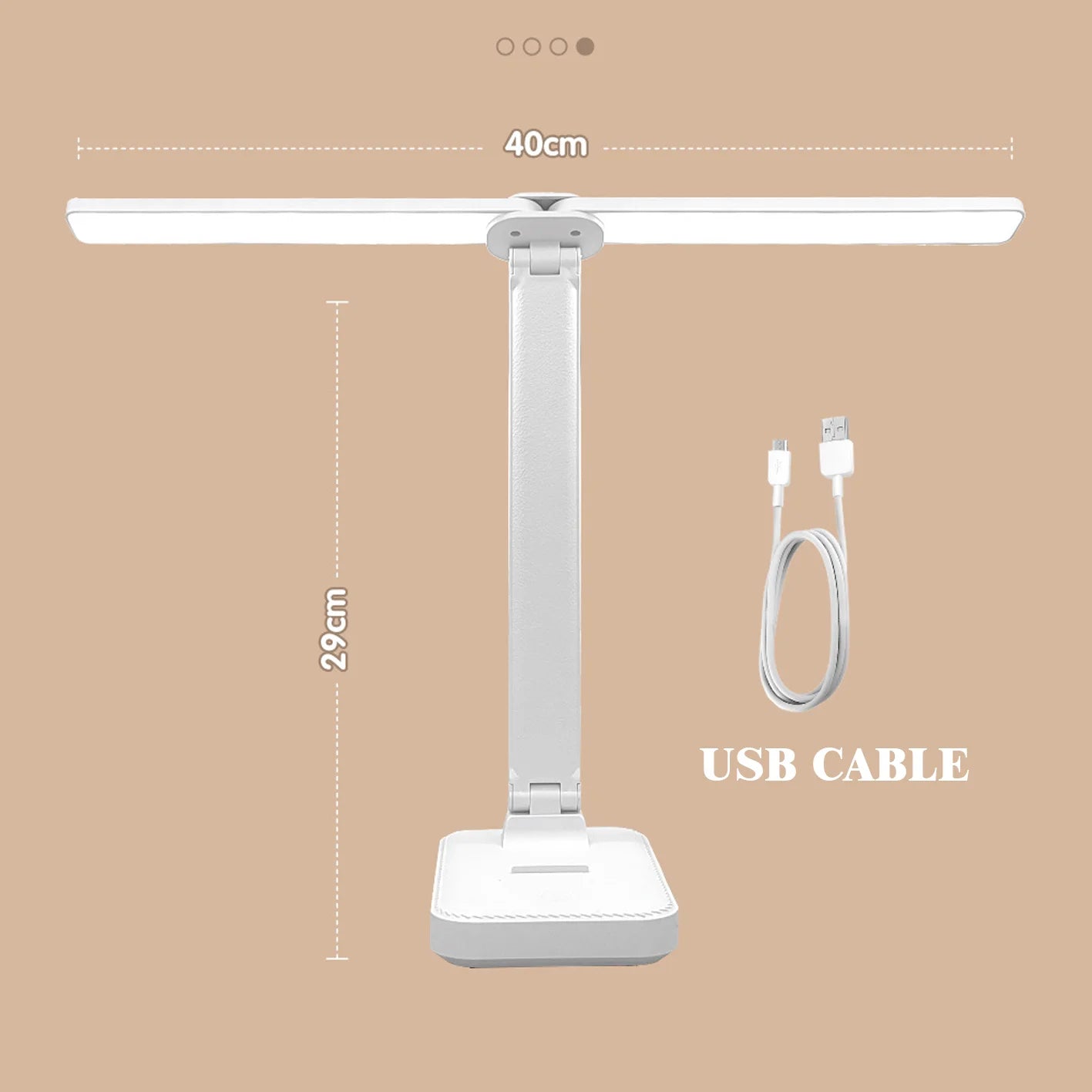 LED Desk Lamp 3 Levels Dimmable Touch Night Light USB Rechargeable Eye Protection Foldable Table Lamp For Bedroom Bedside Desk - Buy online at  Vibe In Cart.