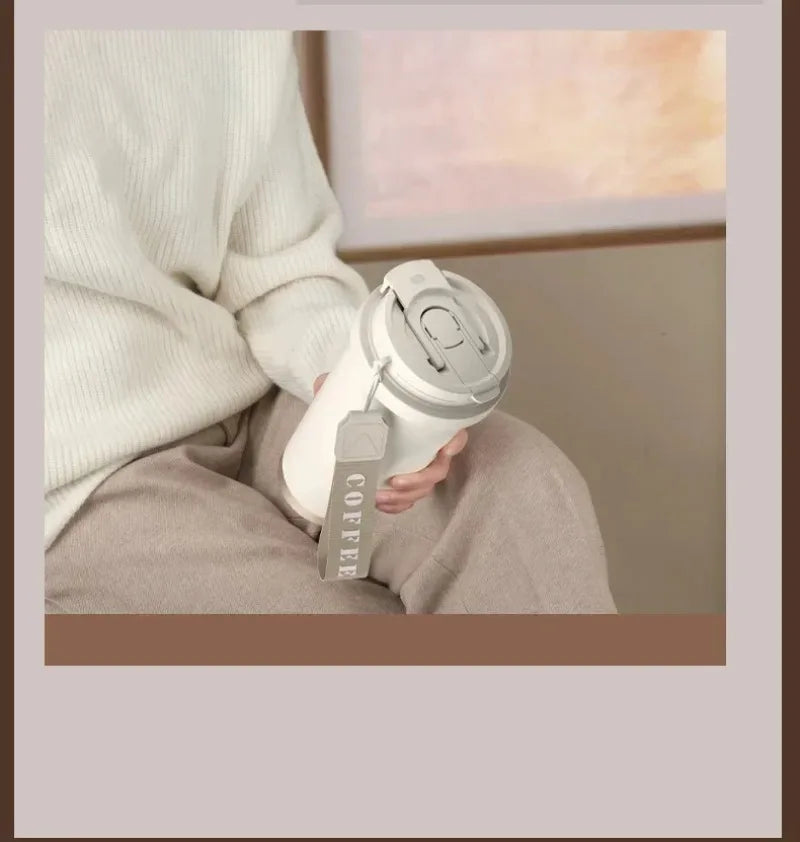 Large Capacity Ceramic Vacuum Flasks Reusable Double Wall Thermoses Stainless Steel Coffee Mug Insulated Cup Home Drinkware - Buy online at  Vibe In Cart.