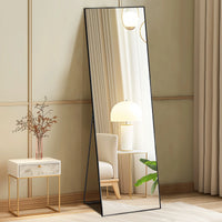 JHK 64"x21" Full Body Wall Mirror Standing Hanging or Leaning Wall-Mounted Mirrors with Stand Aluminum Alloy Frame Living Room - Buy online at  Vibe In Cart.