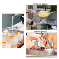 Stainless Steel Sieve Fine Mesh Filter Slotted Spoon Kitchen Accessories For Cooking Baking Oil Flour Strainer Sifter - Buy online at  Vibe In Cart.