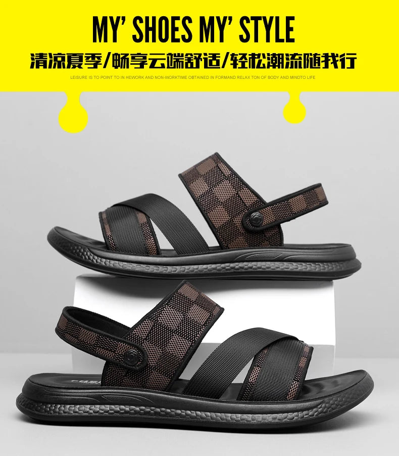 Men's high quality casual sandals summer outdoor waterproof anti slip soft sole comfort beach shoes fashion Lazy Driving slipper - Buy online at  Vibe In Cart.