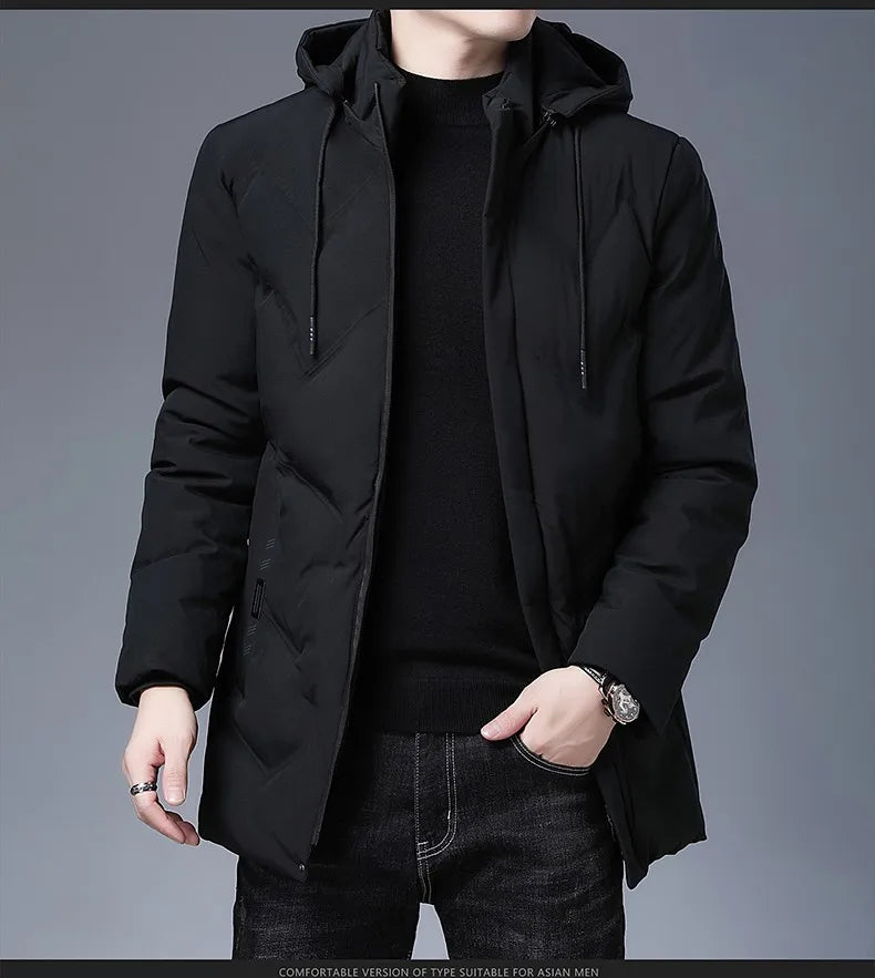 Top Grade Designer New Brand Men Parka Jacket Thick Casual Fashion Windbreaker Hooded Quilted Bubble Coats Long Mens Clothes - Buy online at  Vibe In Cart.