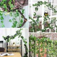 Artificial Plant Green Ivy Leaf Garland Silk Wall Hanging Vine Home Garden Decoration Wedding Party DIY Fake Wreath Leaves - Buy online at  Vibe In Cart.