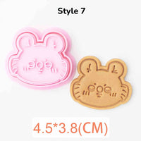 Plastic Pressable Cartoon Doll Cookie Cutters for Baking