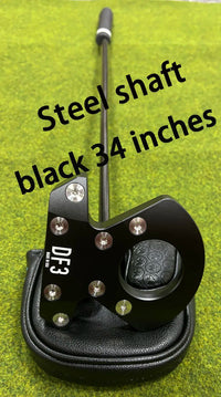Right-Handed Golf Putter with Steel Shaft, 33-36 Inches, Black White
