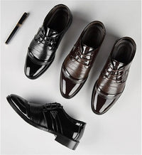 Mens Lace Up Dress Shoes Modern Formal Business Casual Office Suit Tuxedo Patent Leather Oxford Shoes - Buy online at  Vibe In Cart.