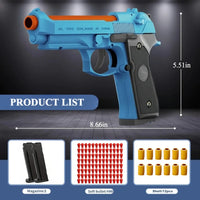 Plastic Toy Pistol Gun for Ages 14+ with Continuous Firing and Soft Bullets
