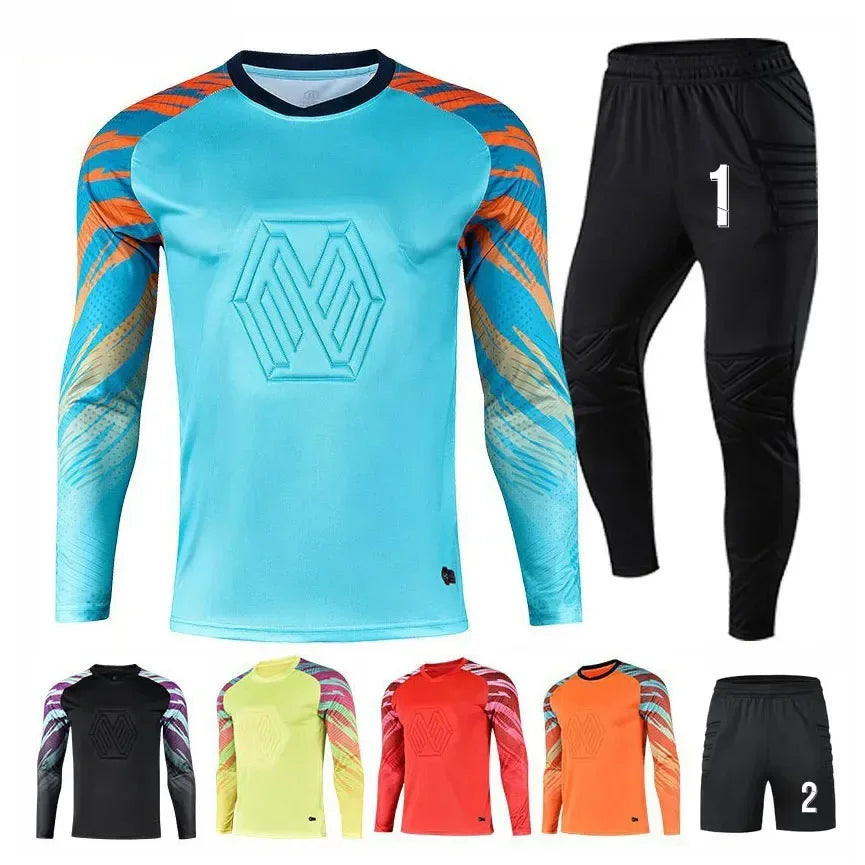 Adult Kids Football Goalkeeper Jerseys Tracksuit Custom Men Soccer Goalie Tracksuit Long Sleeve Uniform Boy Gatekeeper Outfit - Buy online at  Vibe In Cart.