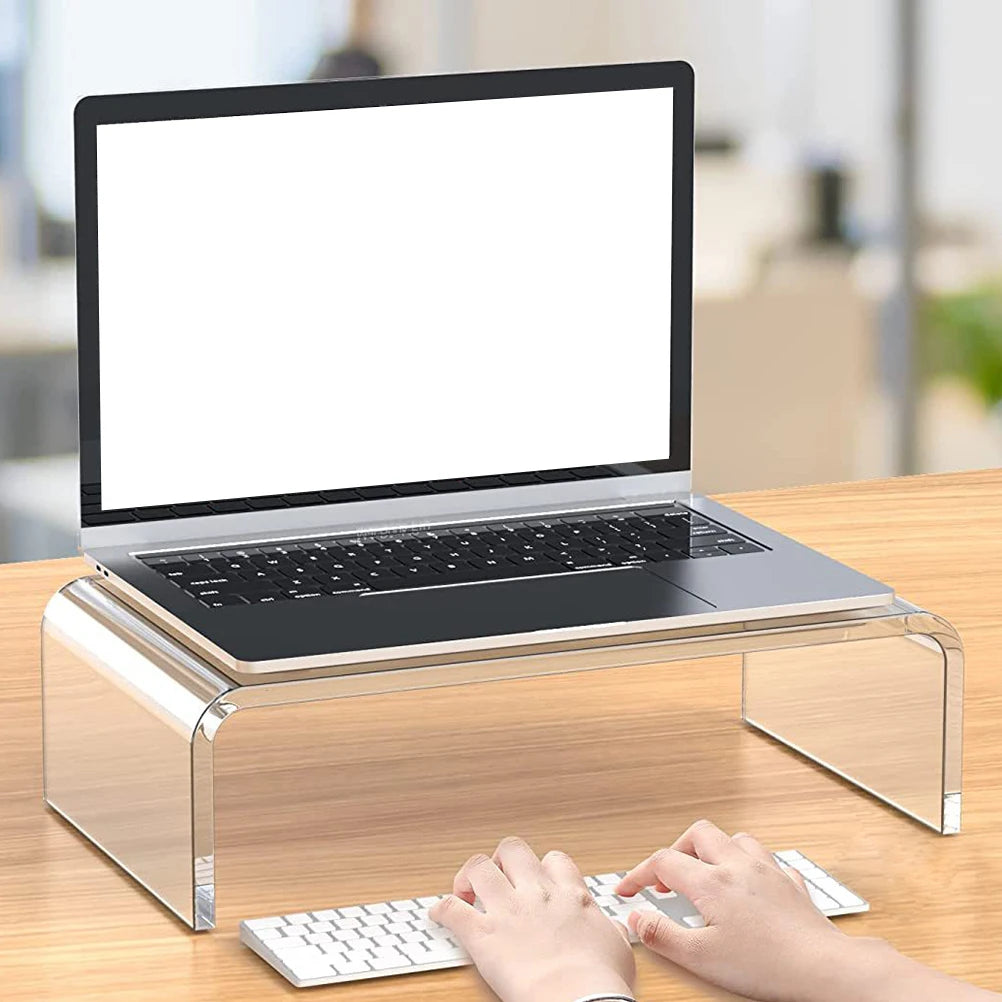 Transparent Acrylic Monitor Stand for 10-20 Inch Laptops