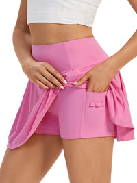 Tennis Golf Skirt Women's Two-In-One High Waist Mini Pleated Sports Ball with Pocket Gym Yoga Running Shorts Fashion Casual Summ