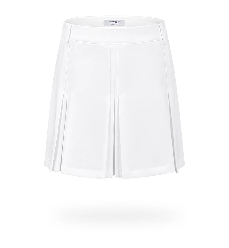 TTYGJ New Golf Skirt Women Spring Autumn Fashion A-lined Skirt Ladies Outdoor Sports Skorts Casual Golf Wear with Inner Shorts