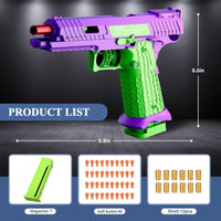 Plastic Toy Pistol Gun for Ages 14+ with Continuous Firing and Soft Bullets