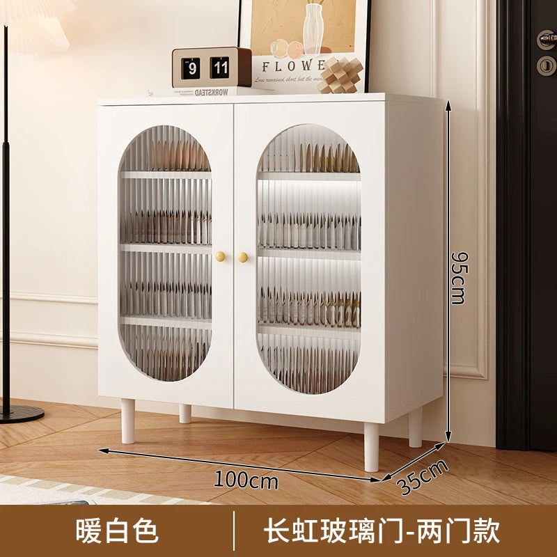 Modern Wooden Vertical Shoe Cabinet with Adjustable Shelves