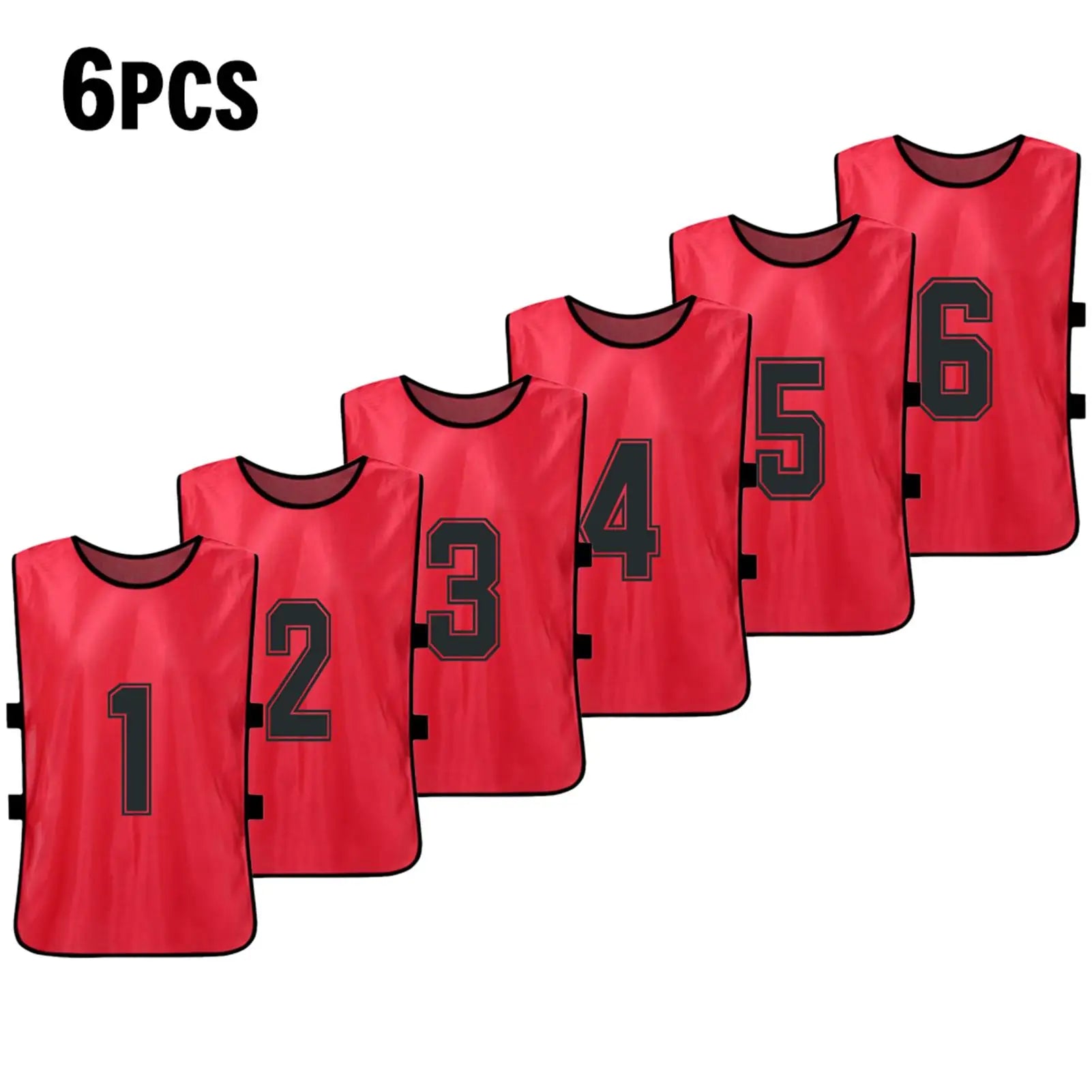 Numbered Soccer Pinnies for Adults and Youth, 6 or 2 Pack
