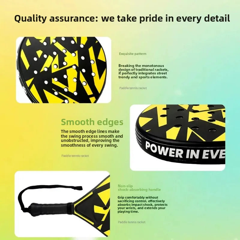 Padel Tennis Rackets beach tennis racket EVA Memory Flex Foam Core  Lightweight Outdoor Sports Men and Women Racket - Buy online at  Vibe In Cart.