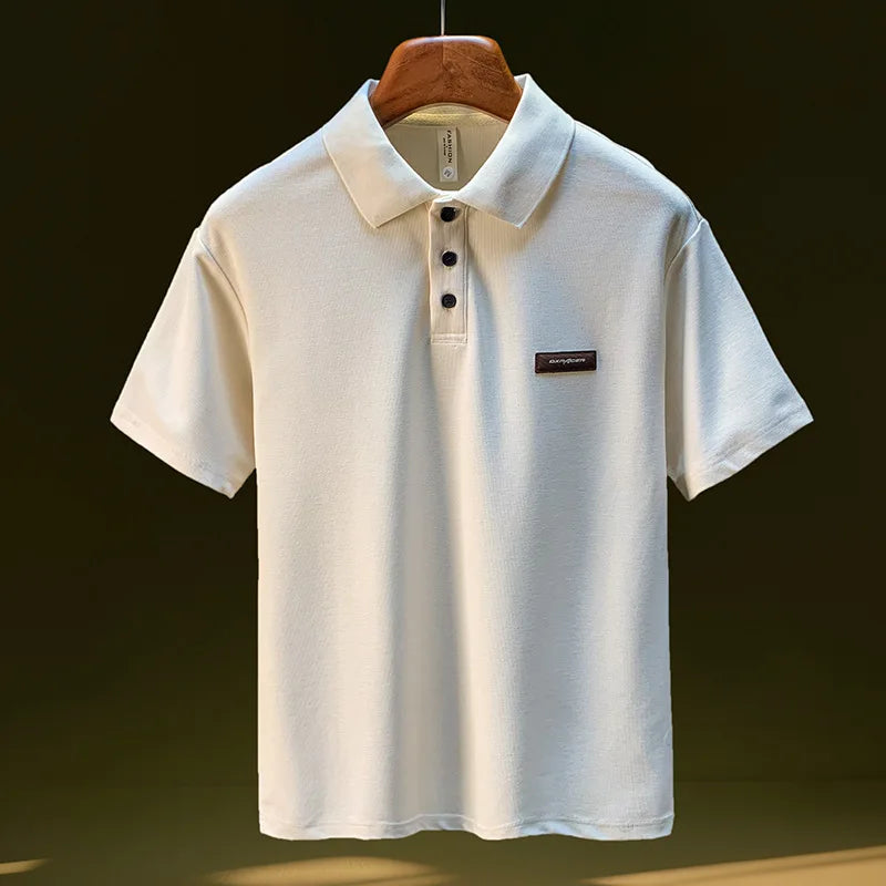 Summer Short sleeved Polo Shirt for Men 2025 New Large Simple T-shirt Top Versatile Casual Men's Clothing - Buy online at  Vibe In Cart.