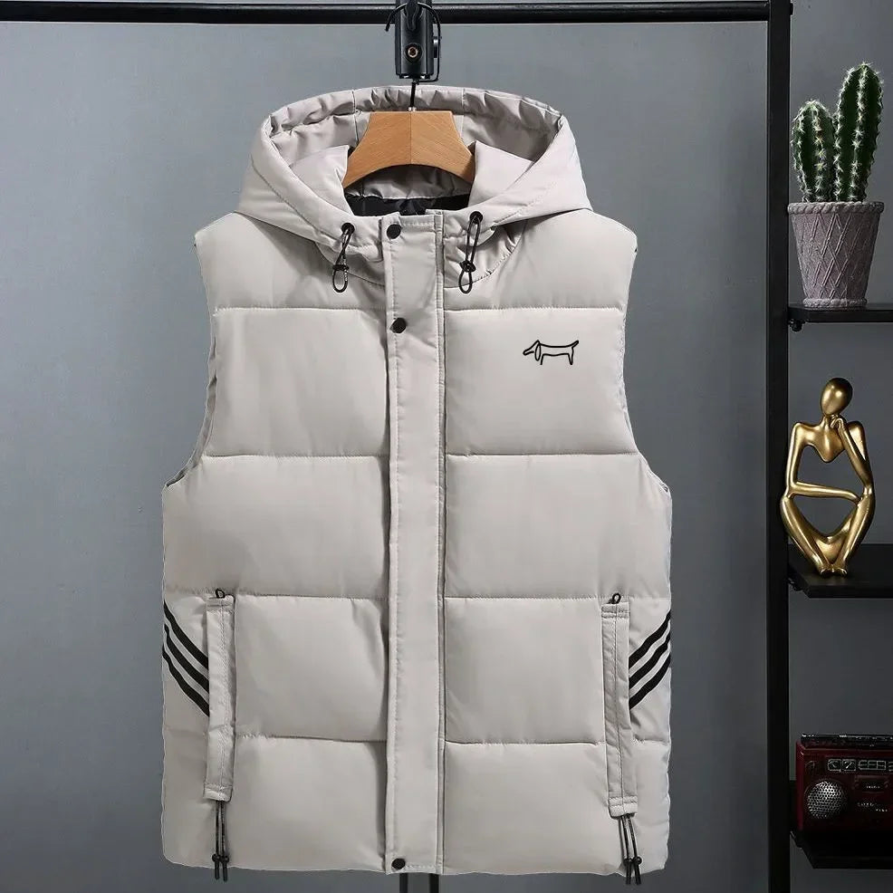 Men's Padded Golf Vest Made from Polyester Fabric