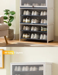 Multi-Layer Shoe Cabinet with Dustproof Large-Capacity Design