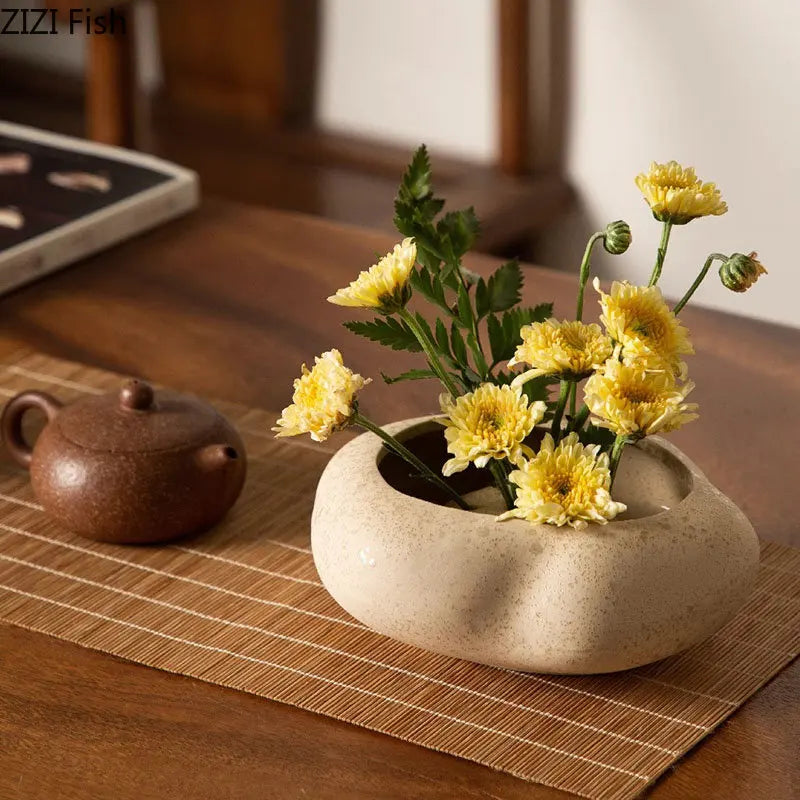 Simplicity Lotus Seedpod Ceramic Vase Artificial Flower Decorative Flowers Pots Desk Decoration Floral Arrangement Modern Decor - Buy online at  Vibe In Cart.