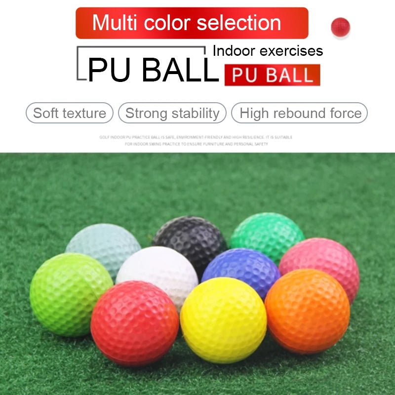 10pcs PU Foam Solid Sponge Soft Indoor Golf Practice Ball 4.2cm Children's Stress Relief Kneading Toy Golf Contact Accessories - Buy online at  Vibe In Cart.