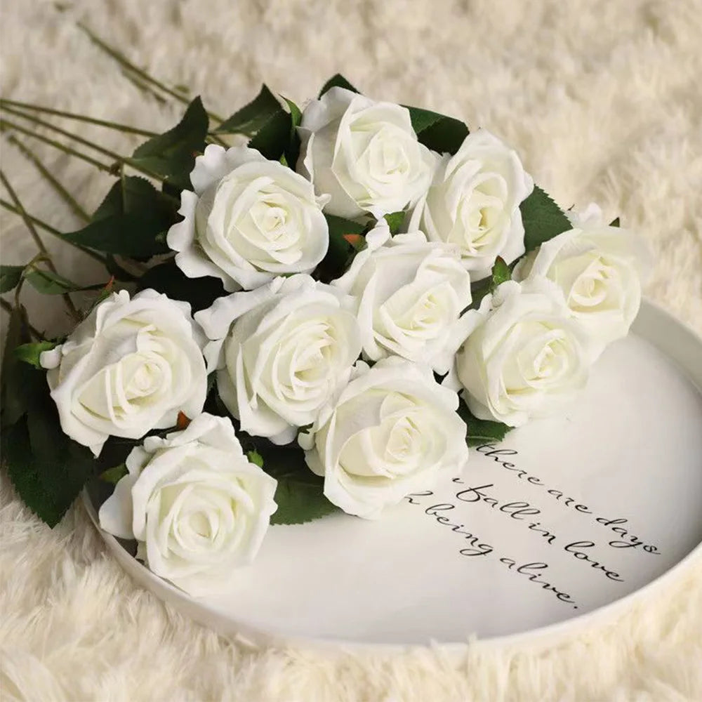 1/3/5/10/20pcs Roses Artificial Flowers Rose Flower Branch Artificial Red Roses Realistic Fake Rose for Wedding Home Decor - Buy online at  Vibe In Cart.