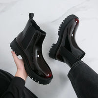 Men Chelsea Boots PU Thick Soled Round Toe Classic Comfortable Men High Top Boots - Buy online at  Vibe In Cart.