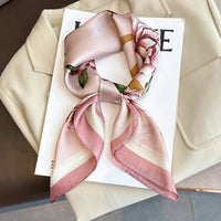 Women's 70x70cm Square Silk Scarf Shawl Headband