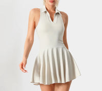 Polo Tennis Dress With Chest Pads&Shorts Soft High Stretchy Fitness Skorts Tummy Control Yoga Skirts Gym Clothing Activewear - Buy online at  Vibe In Cart.