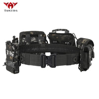 Adjustable Nylon Training Belt Eight Piece Set for Outdoor Patrol