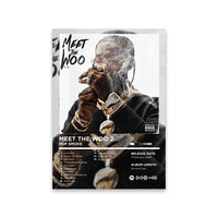 Unframed Retro Rapper Album Cover Canvas Wall Art Print