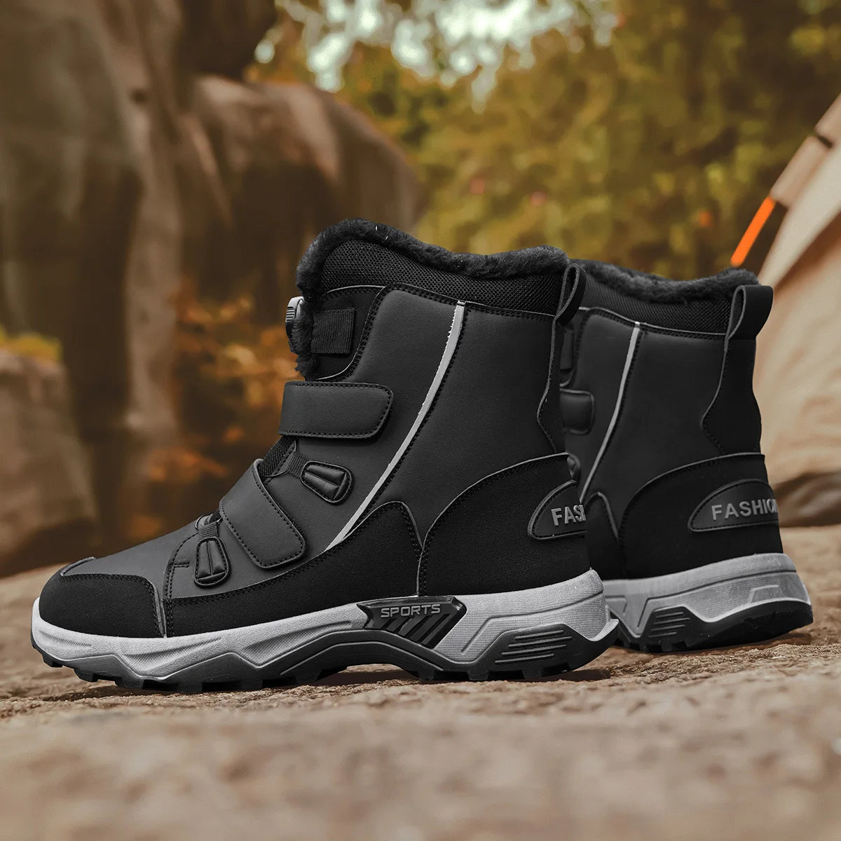 2025 high-top snow boots for men, new winter collection, outdoor leisure, slip-resistant and wear-resistant. - Buy online at  Vibe In Cart.