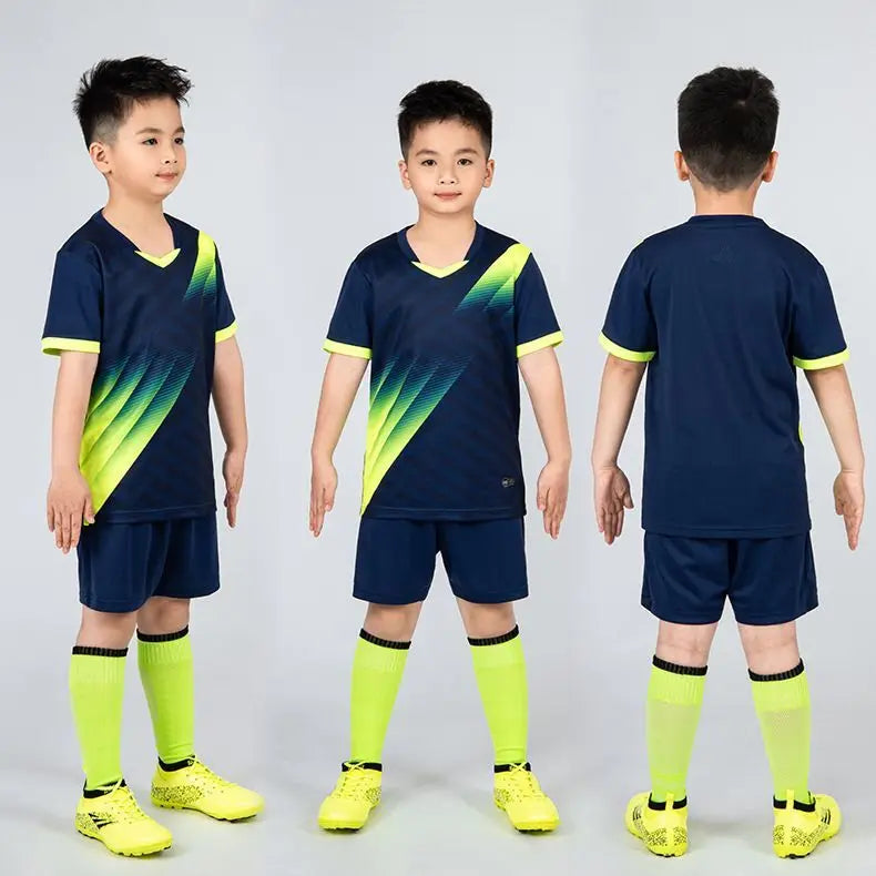Boys Football Jersey tracksuit Child Soccer Sports Uniforms Kids Play Ball Sportswear Kits vest children's football suit Socks 1 - Buy online at  Vibe In Cart.
