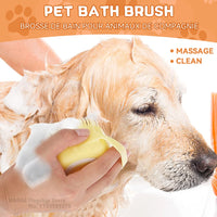 Dog Bathing Brush Pet Massage Brush Shampoo Dispenser Soft Silicone Brush Rubber Bristle for Dogs and Cats Shower Grooming Tool - Buy online at  Vibe In Cart.