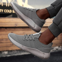Men's Casual Sneakers Breathable Lace-Up Anti-Slip Shoes Size 39-50