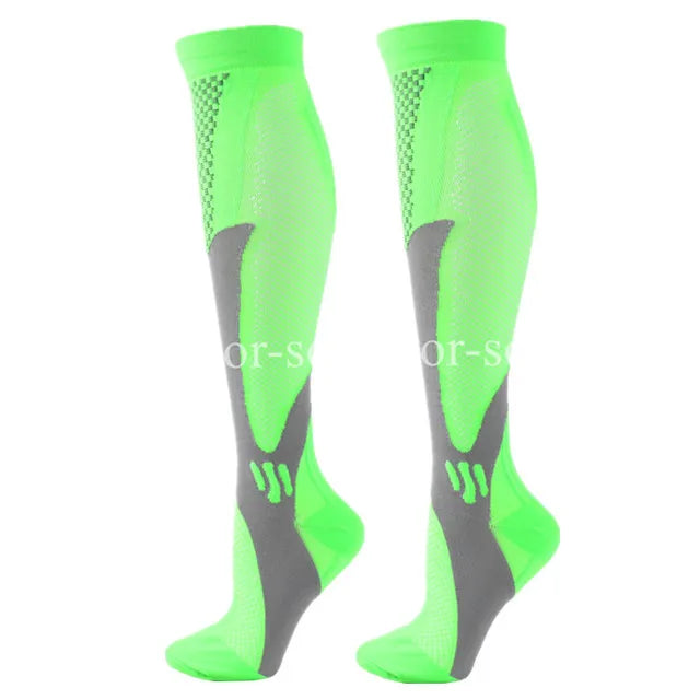 Knee-High Compression Socks 20-30mmHg Nylon Cotton EU36-50 for Men Women