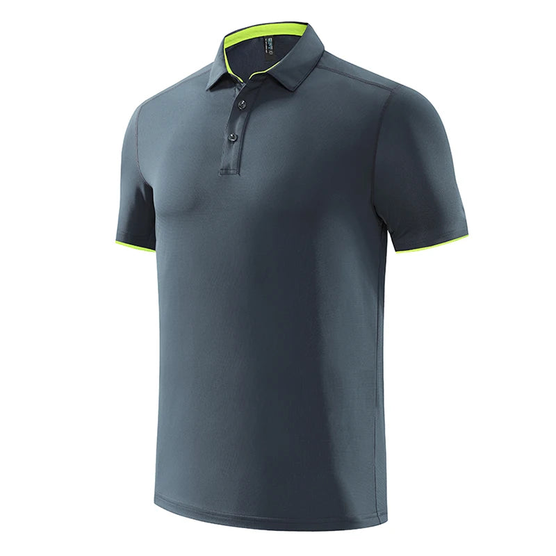 Men's Quick Dry Polyester Polo Shirt for Sports and Golf