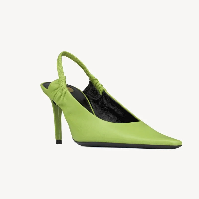 Women's Pointed Toe High Heel Sandals with Back Strap