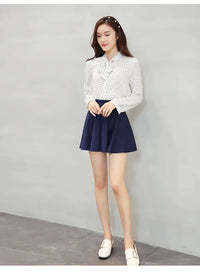 Women's Mini Pleated Flared Skirt Loose Fit Plus Size 4XL Acetate Cotton