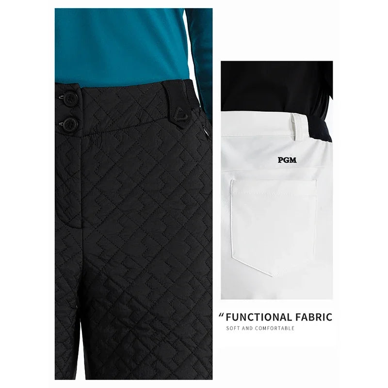 PGM Women Golf Short New Lady Clothing Autumn and Winter Warm Thicken Shorts High Waist Sports Trousers Windproof Girl Wear